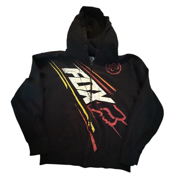 Vintage fox racing Zip Up jacket With Hoodie mens large - Picture 1 of 5